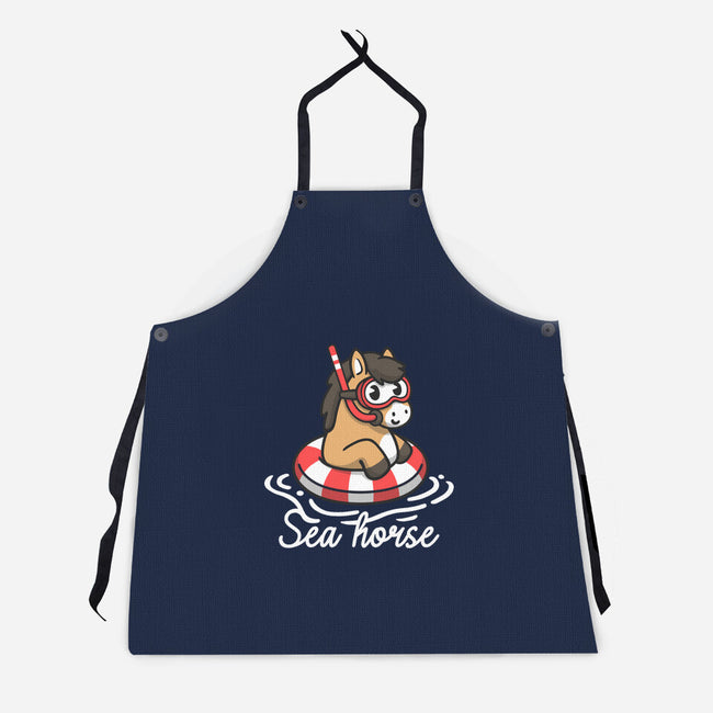 Literal Sea Horse-Unisex-Kitchen-Apron-NemiMakeit