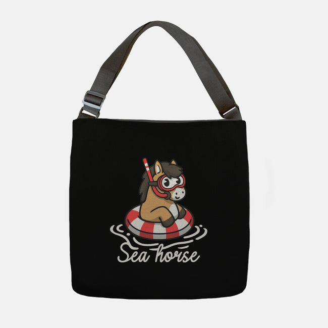 Literal Sea Horse-None-Adjustable Tote-Bag-NemiMakeit