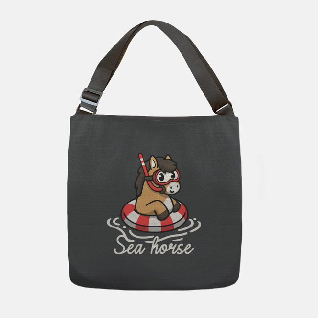 Literal Sea Horse-None-Adjustable Tote-Bag-NemiMakeit