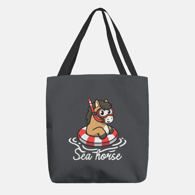 Literal Sea Horse-None-Basic Tote-Bag-NemiMakeit