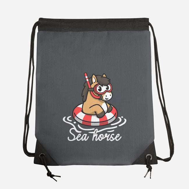 Literal Sea Horse-None-Drawstring-Bag-NemiMakeit