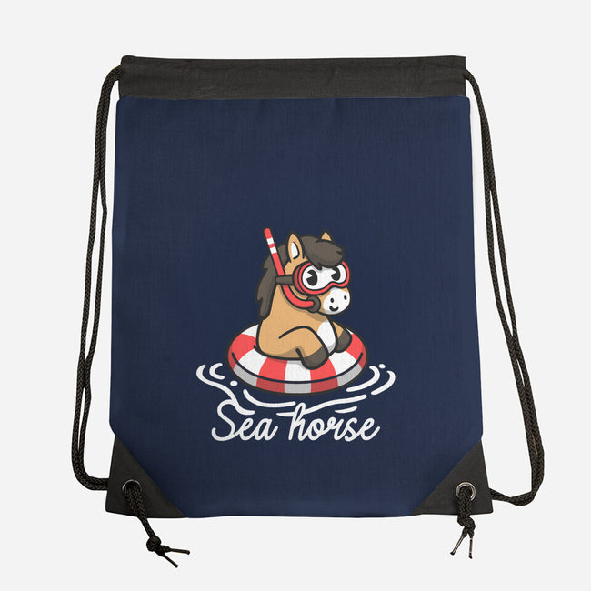 Literal Sea Horse-None-Drawstring-Bag-NemiMakeit