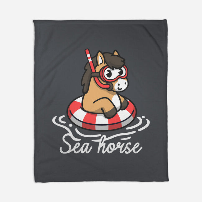 Literal Sea Horse-None-Fleece-Blanket-NemiMakeit
