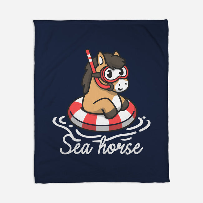 Literal Sea Horse-None-Fleece-Blanket-NemiMakeit