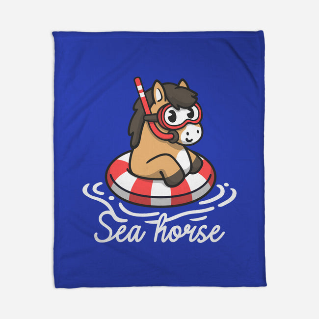 Literal Sea Horse-None-Fleece-Blanket-NemiMakeit