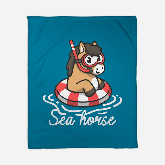Literal Sea Horse-None-Fleece-Blanket-NemiMakeit