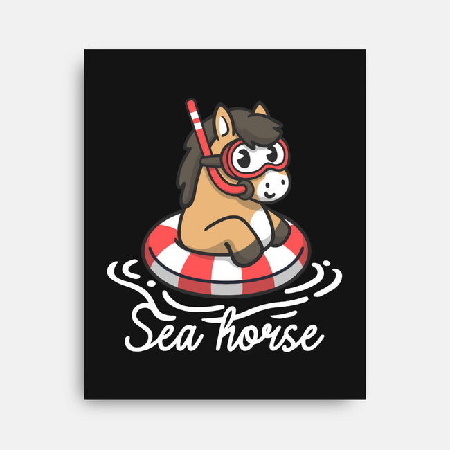 Literal Sea Horse-None-Stretched-Canvas-NemiMakeit