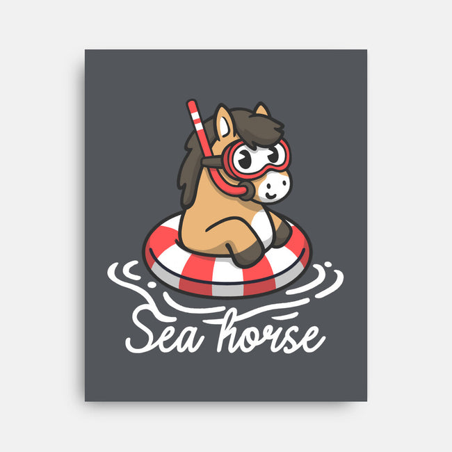 Literal Sea Horse-None-Stretched-Canvas-NemiMakeit