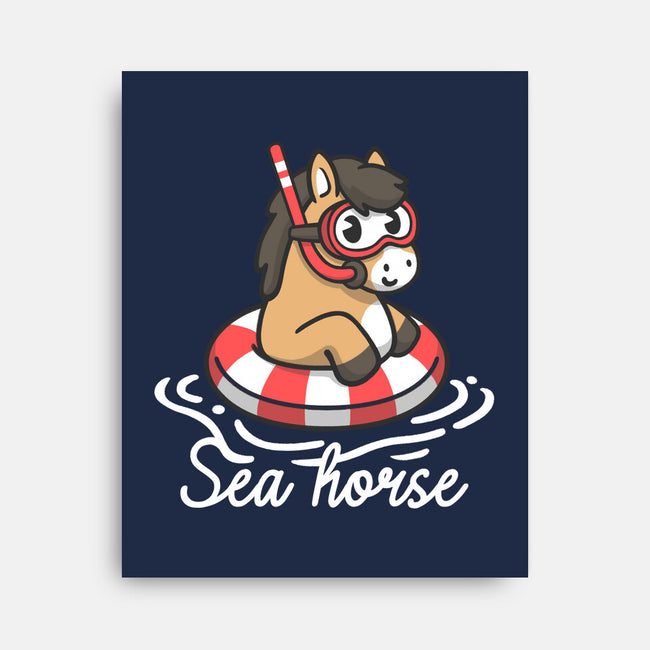 Literal Sea Horse-None-Stretched-Canvas-NemiMakeit