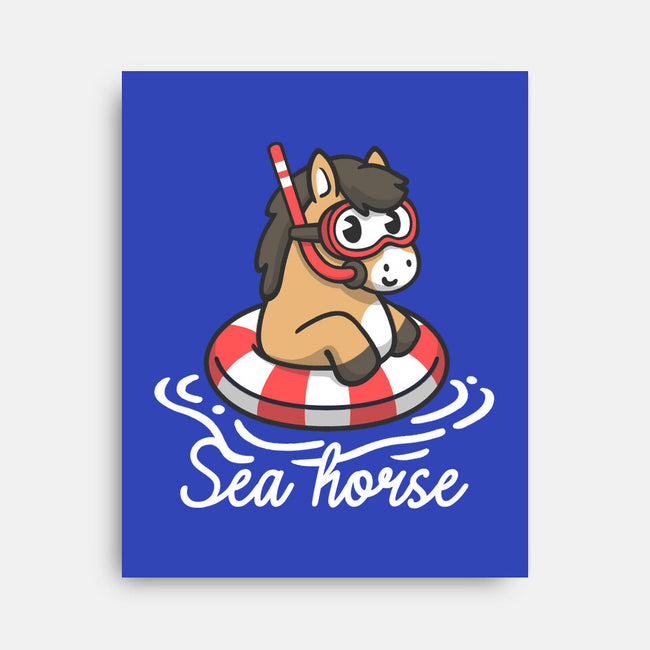 Literal Sea Horse-None-Stretched-Canvas-NemiMakeit