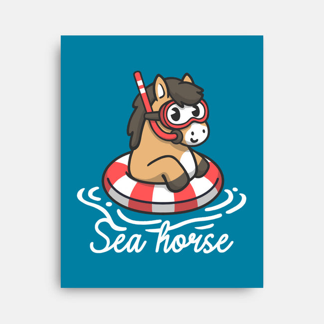 Literal Sea Horse-None-Stretched-Canvas-NemiMakeit