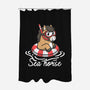 Literal Sea Horse-None-Polyester-Shower Curtain-NemiMakeit