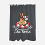 Literal Sea Horse-None-Polyester-Shower Curtain-NemiMakeit