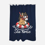 Literal Sea Horse-None-Polyester-Shower Curtain-NemiMakeit