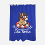 Literal Sea Horse-None-Polyester-Shower Curtain-NemiMakeit