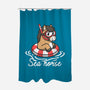 Literal Sea Horse-None-Polyester-Shower Curtain-NemiMakeit