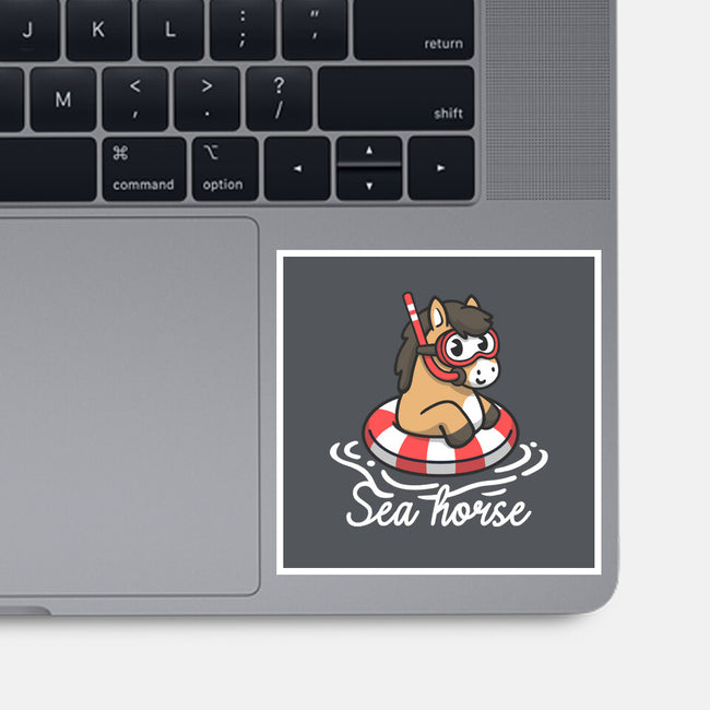 Literal Sea Horse-None-Glossy-Sticker-NemiMakeit
