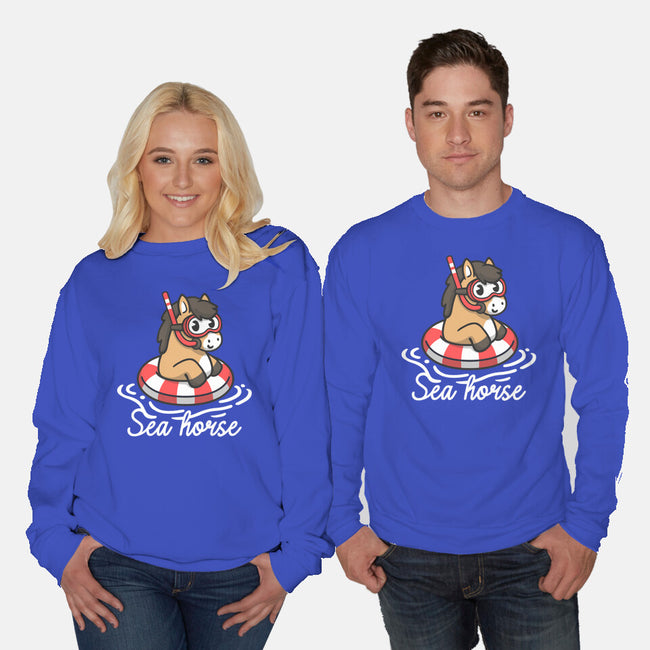 Literal Sea Horse-Unisex-Crew Neck-Sweatshirt-NemiMakeit
