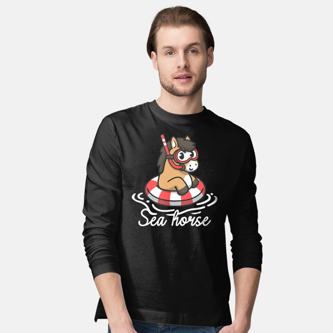 Literal Sea Horse-Mens-Long Sleeved-Tee-NemiMakeit