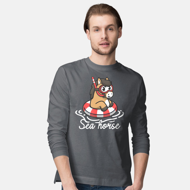 Literal Sea Horse-Mens-Long Sleeved-Tee-NemiMakeit