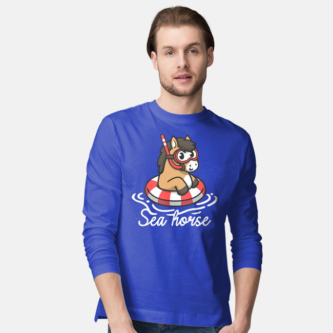 Literal Sea Horse-Mens-Long Sleeved-Tee-NemiMakeit