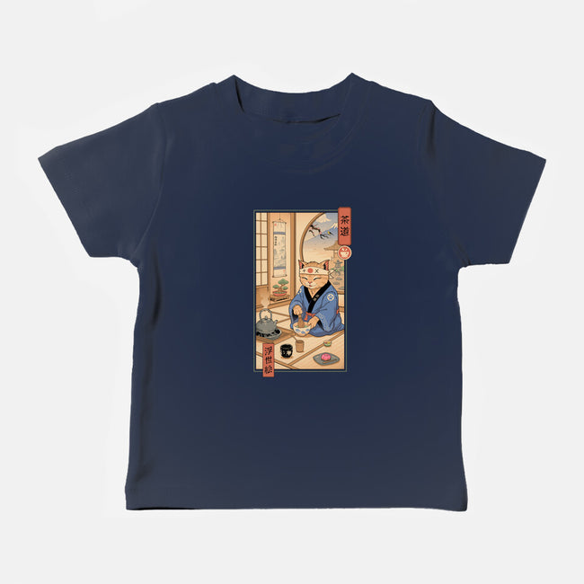 Tea Cat Meowster-Baby-Basic-Tee-vp021