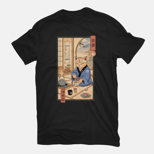 Tea Cat Meowster-Unisex-Basic-Tee-vp021
