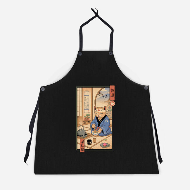 Tea Cat Meowster-Unisex-Kitchen-Apron-vp021