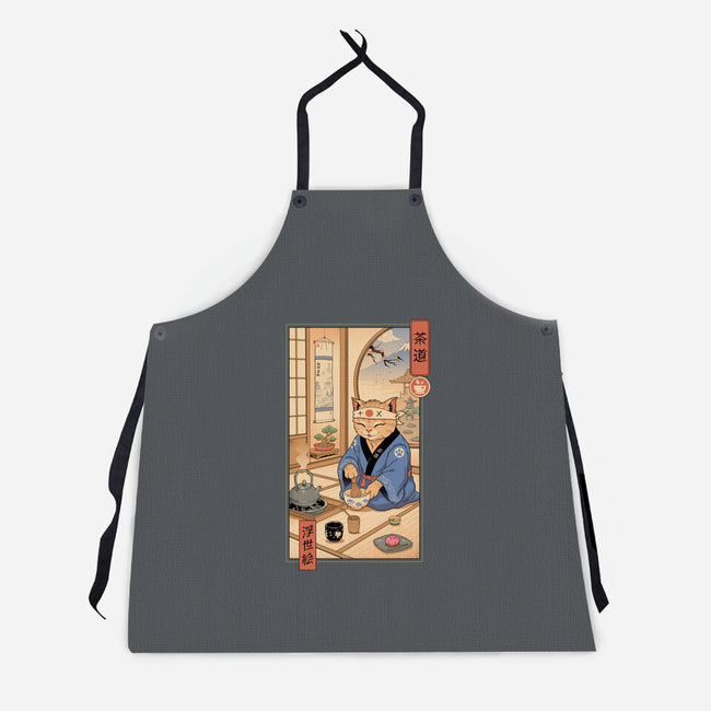 Tea Cat Meowster-Unisex-Kitchen-Apron-vp021