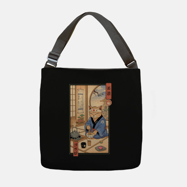 Tea Cat Meowster-None-Adjustable Tote-Bag-vp021