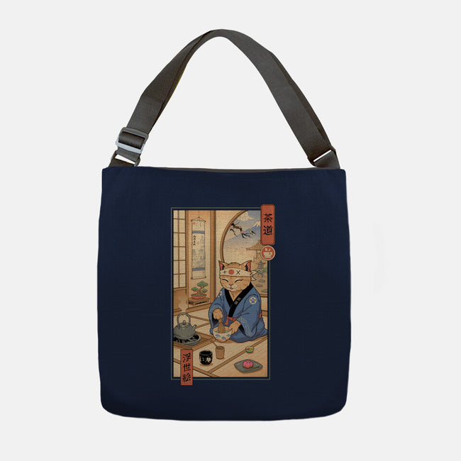 Tea Cat Meowster-None-Adjustable Tote-Bag-vp021