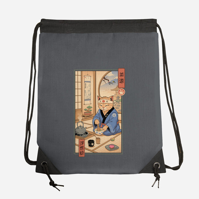 Tea Cat Meowster-None-Drawstring-Bag-vp021