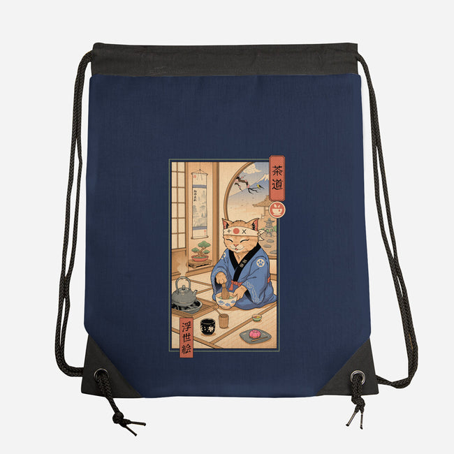 Tea Cat Meowster-None-Drawstring-Bag-vp021