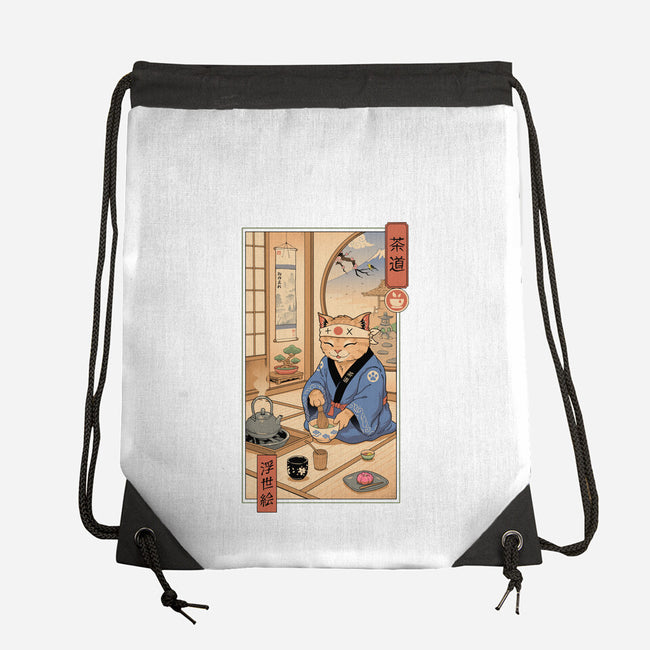 Tea Cat Meowster-None-Drawstring-Bag-vp021