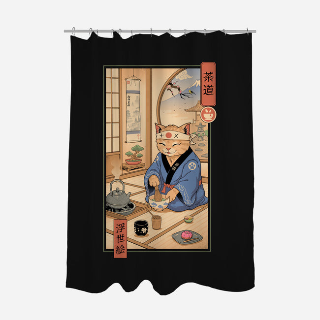 Tea Cat Meowster-None-Polyester-Shower Curtain-vp021