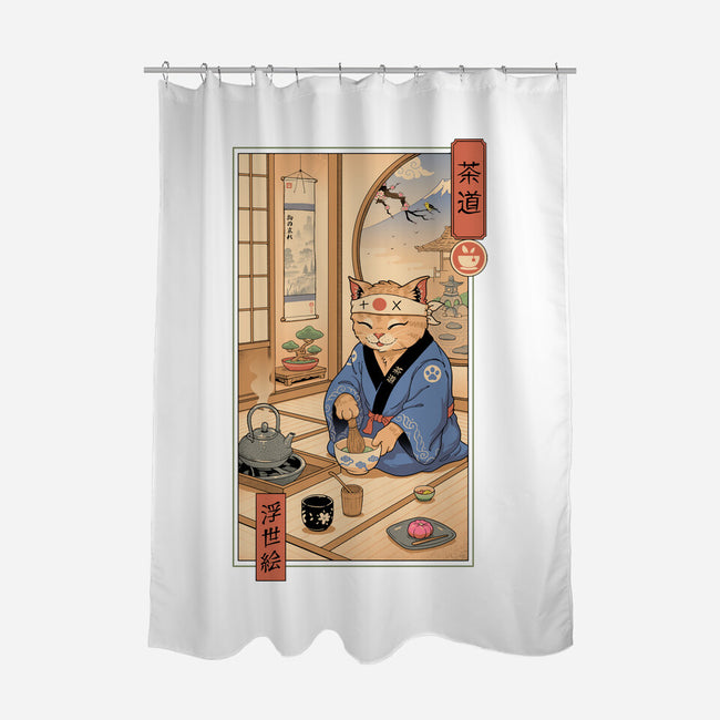 Tea Cat Meowster-None-Polyester-Shower Curtain-vp021