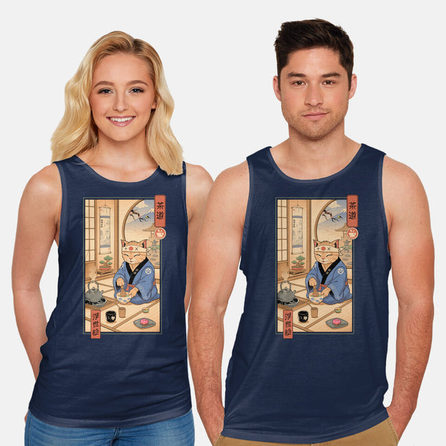 Tea Cat Meowster-Unisex-Basic-Tank-vp021