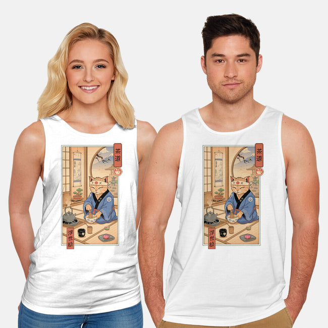 Tea Cat Meowster-Unisex-Basic-Tank-vp021