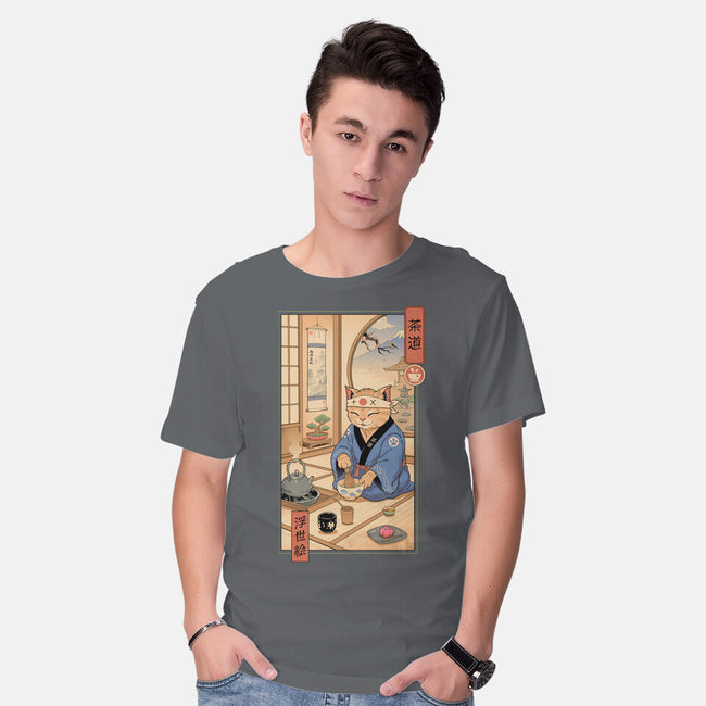 Tea Cat Meowster-Mens-Basic-Tee-vp021