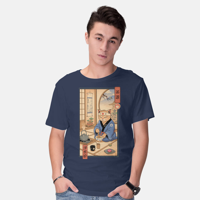 Tea Cat Meowster-Mens-Basic-Tee-vp021