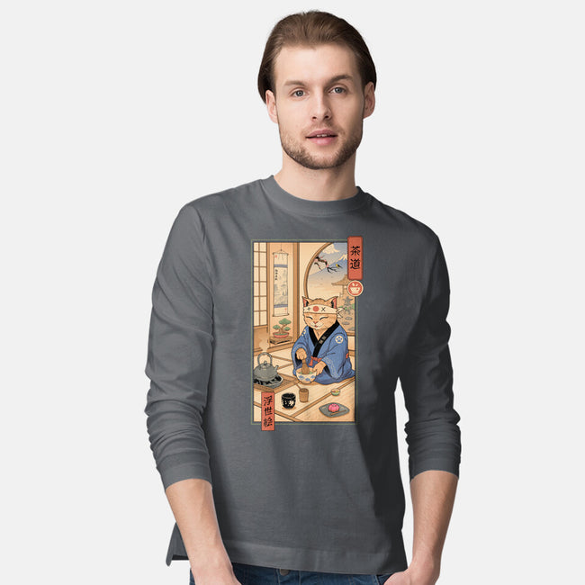 Tea Cat Meowster-Mens-Long Sleeved-Tee-vp021