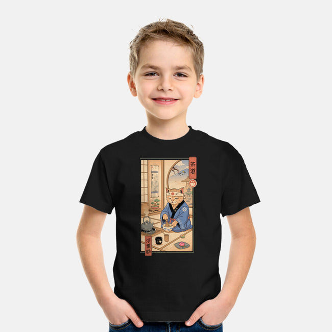 Tea Cat Meowster-Youth-Basic-Tee-vp021