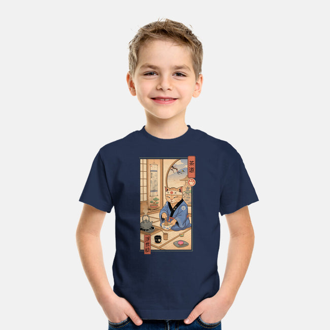 Tea Cat Meowster-Youth-Basic-Tee-vp021