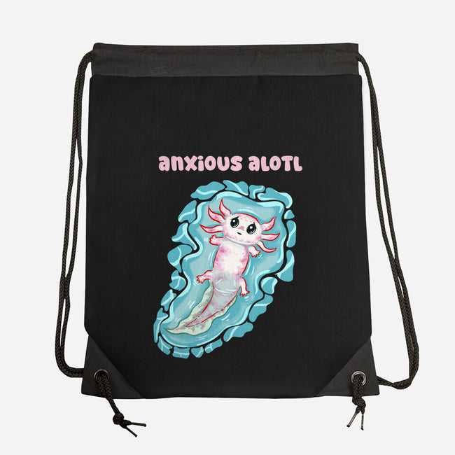 Anxious Alotl-None-Drawstring-Bag-nickzzarto