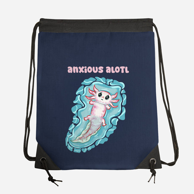 Anxious Alotl-None-Drawstring-Bag-nickzzarto