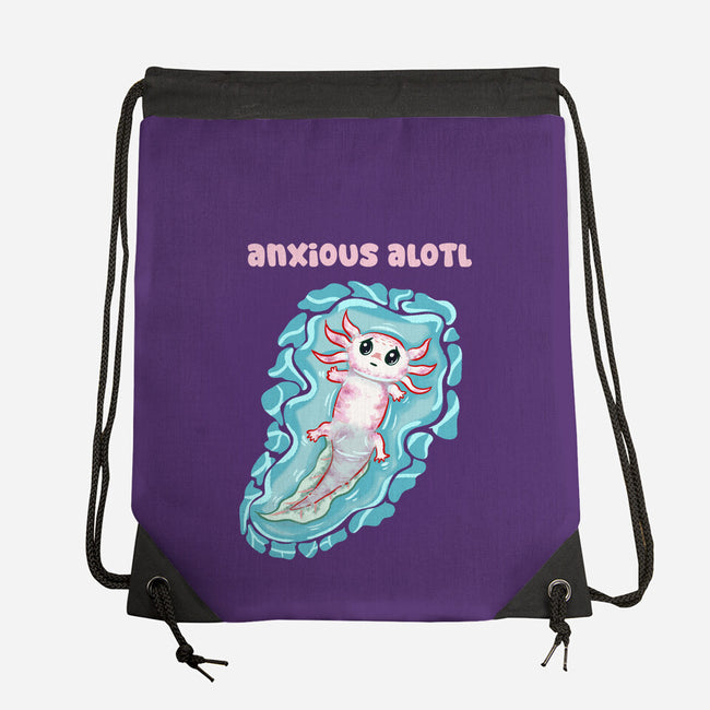 Anxious Alotl-None-Drawstring-Bag-nickzzarto
