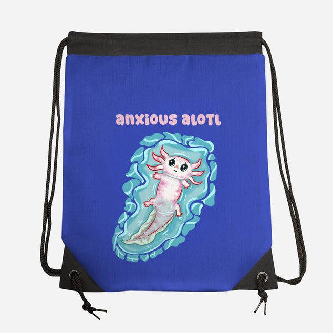 Anxious Alotl-None-Drawstring-Bag-nickzzarto