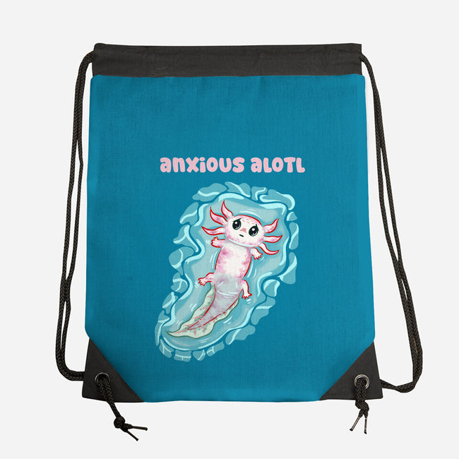 Anxious Alotl-None-Drawstring-Bag-nickzzarto
