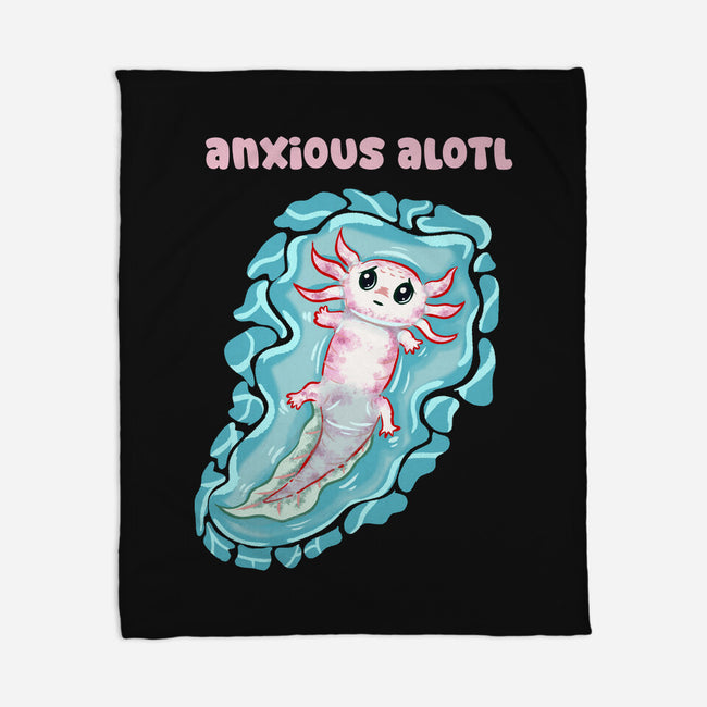Anxious Alotl-None-Fleece-Blanket-nickzzarto