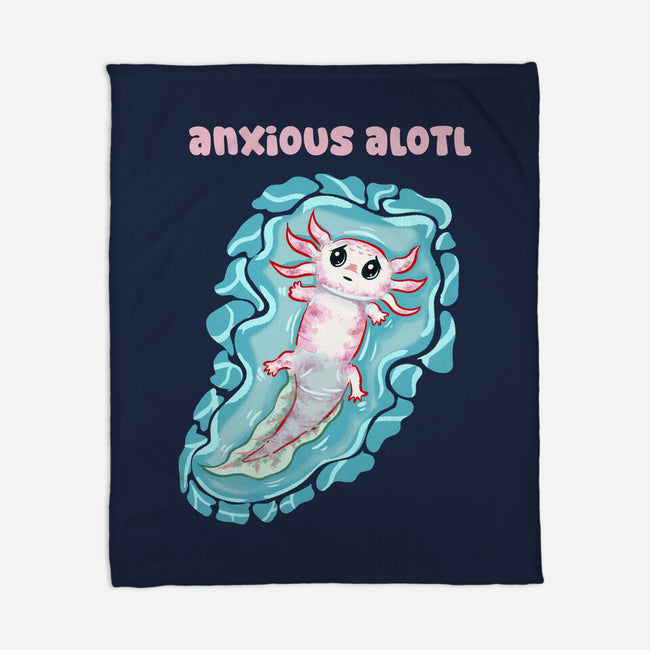 Anxious Alotl-None-Fleece-Blanket-nickzzarto